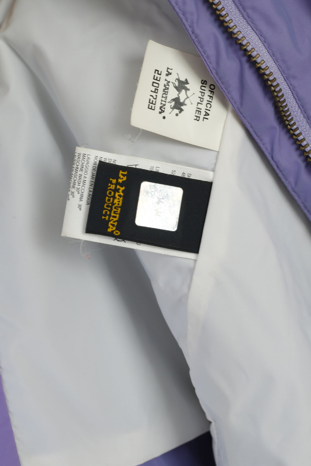 La Martina Saddlery Femme XL (M) Veste Violet Nylon Léger Polo Argentino Top