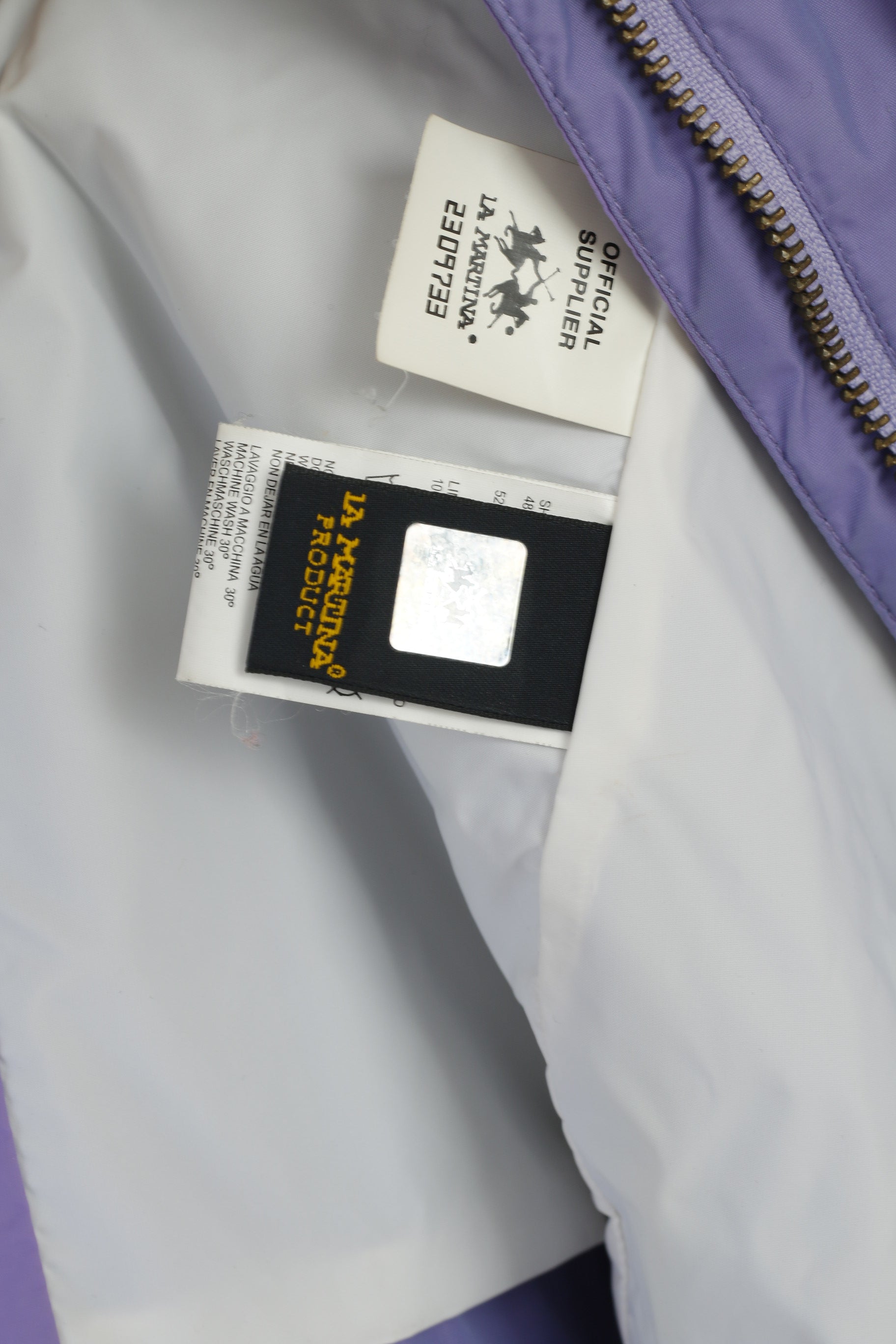 La Martina Saddlery Femme XL (M) Veste Violet Nylon Léger Polo Argentino Top