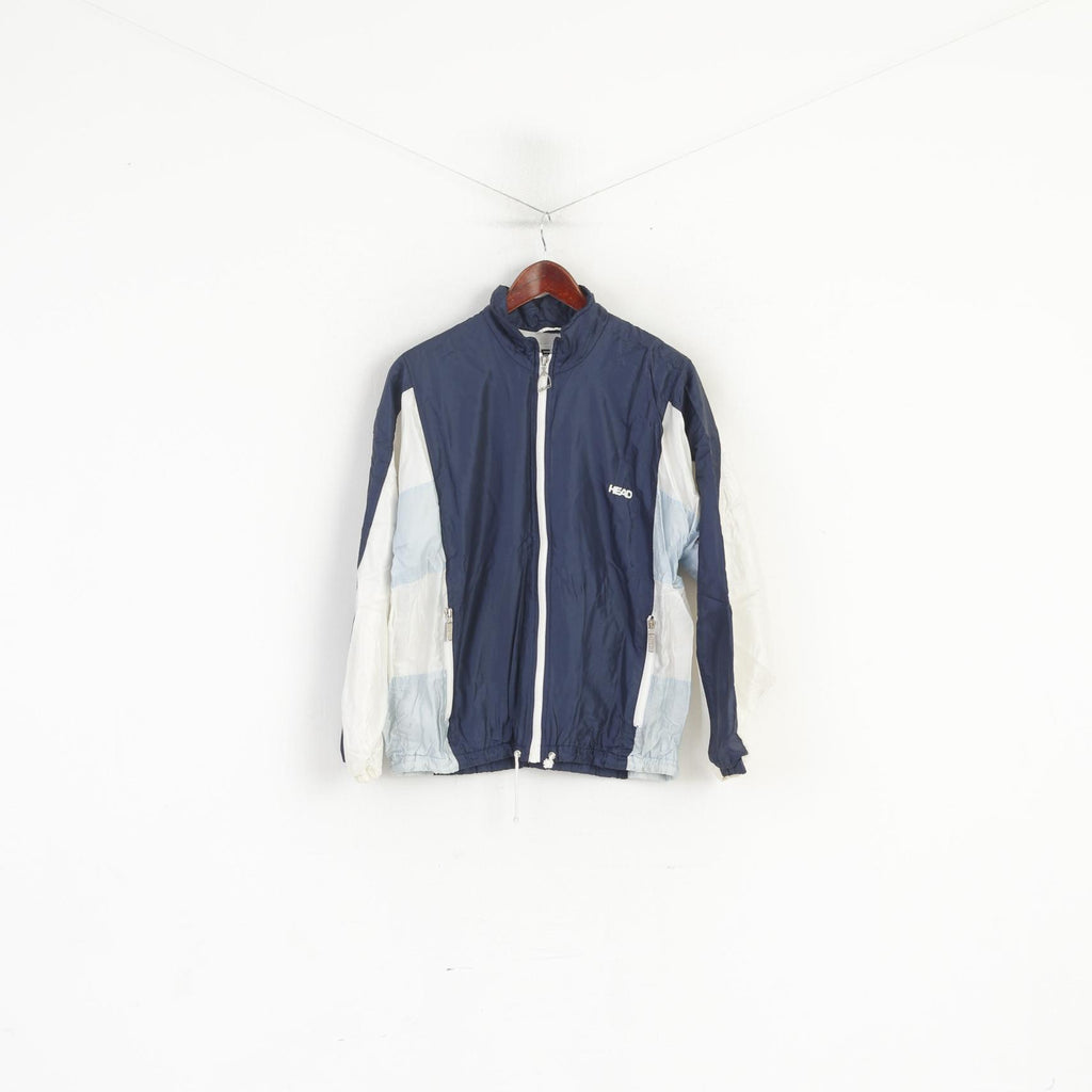 Head Women 34 S Veste Bleu Marine Vintage Brillant Sportswear Full Zip Track Top