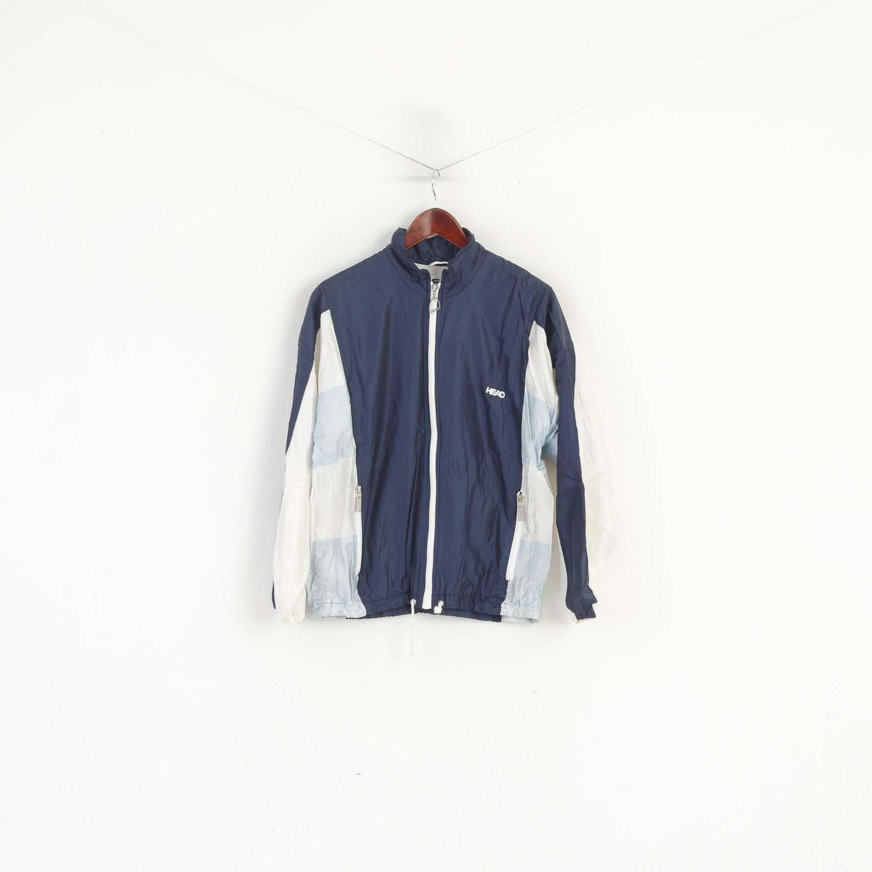 Head Women 34 S Veste Bleu Marine Vintage Brillant Sportswear Full Zip Track Top