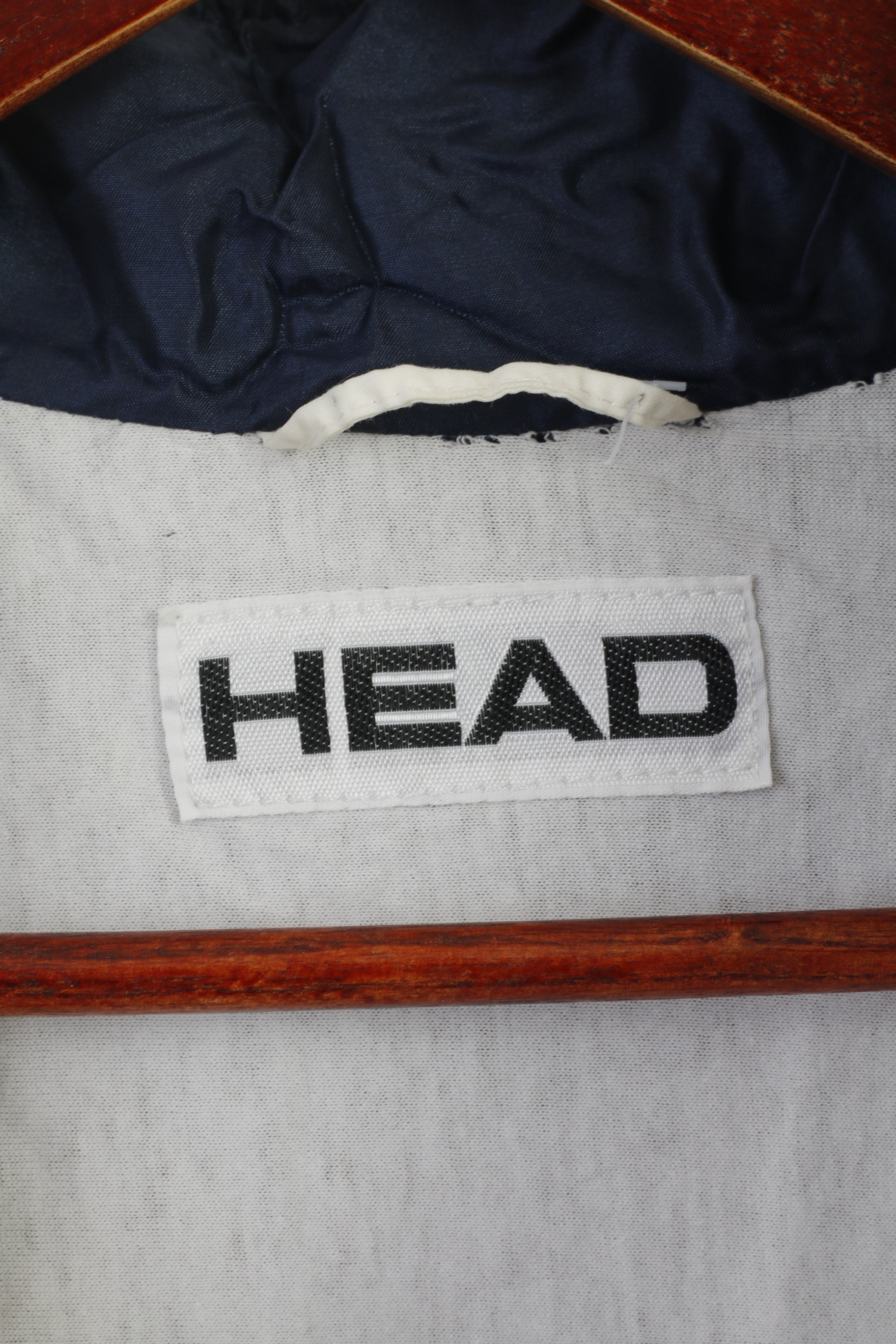 Head Women 34 S Veste Bleu Marine Vintage Brillant Sportswear Full Zip Track Top