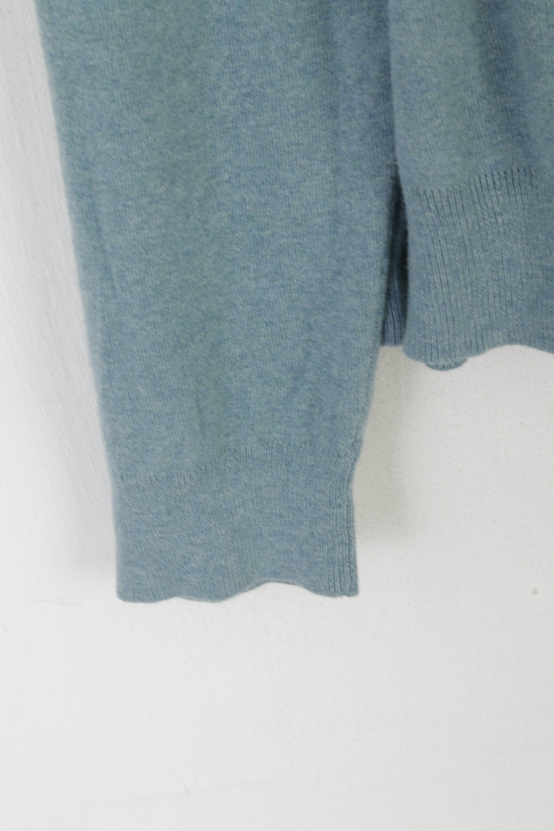 Polo by Ralph Lauren Homme L Jumper Vert Bleu 100% Coton Pull Col V