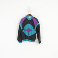 Vintage Men S Jacket Black Vintage Tribal Nylon Removable Sleeve Festival Trrack Top