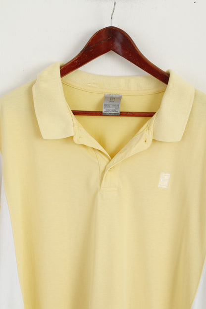 Nike Men XXL 193 Polo Shirt Yellow Cotton Dri-Fit Classic Short Sleeve Top