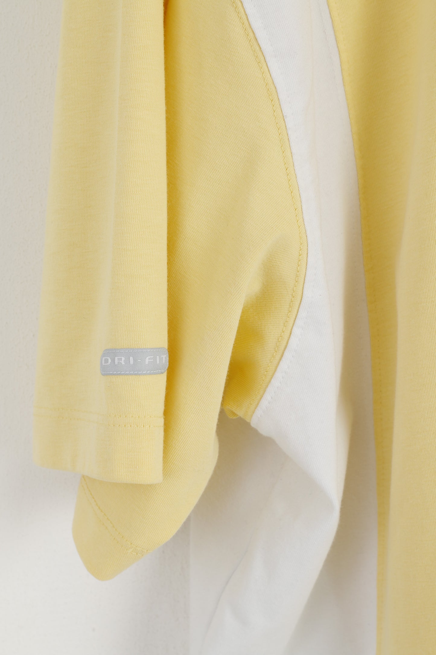 Nike Men XXL 193 Polo Shirt Yellow Cotton Dri-Fit Classic Short Sleeve Top