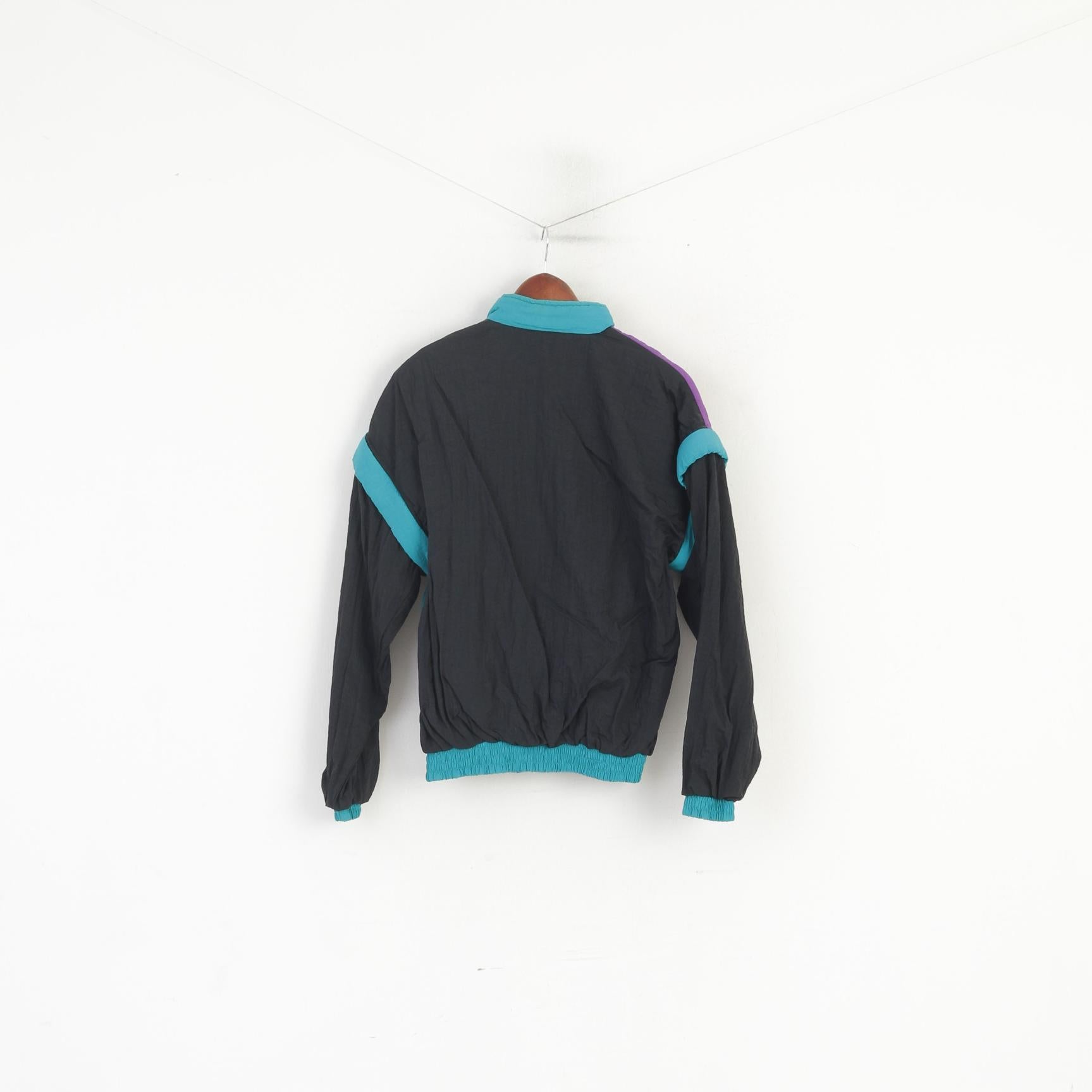 Vintage Men S Jacket Black Vintage Tribal Nylon Removable Sleeve Festival Trrack Top