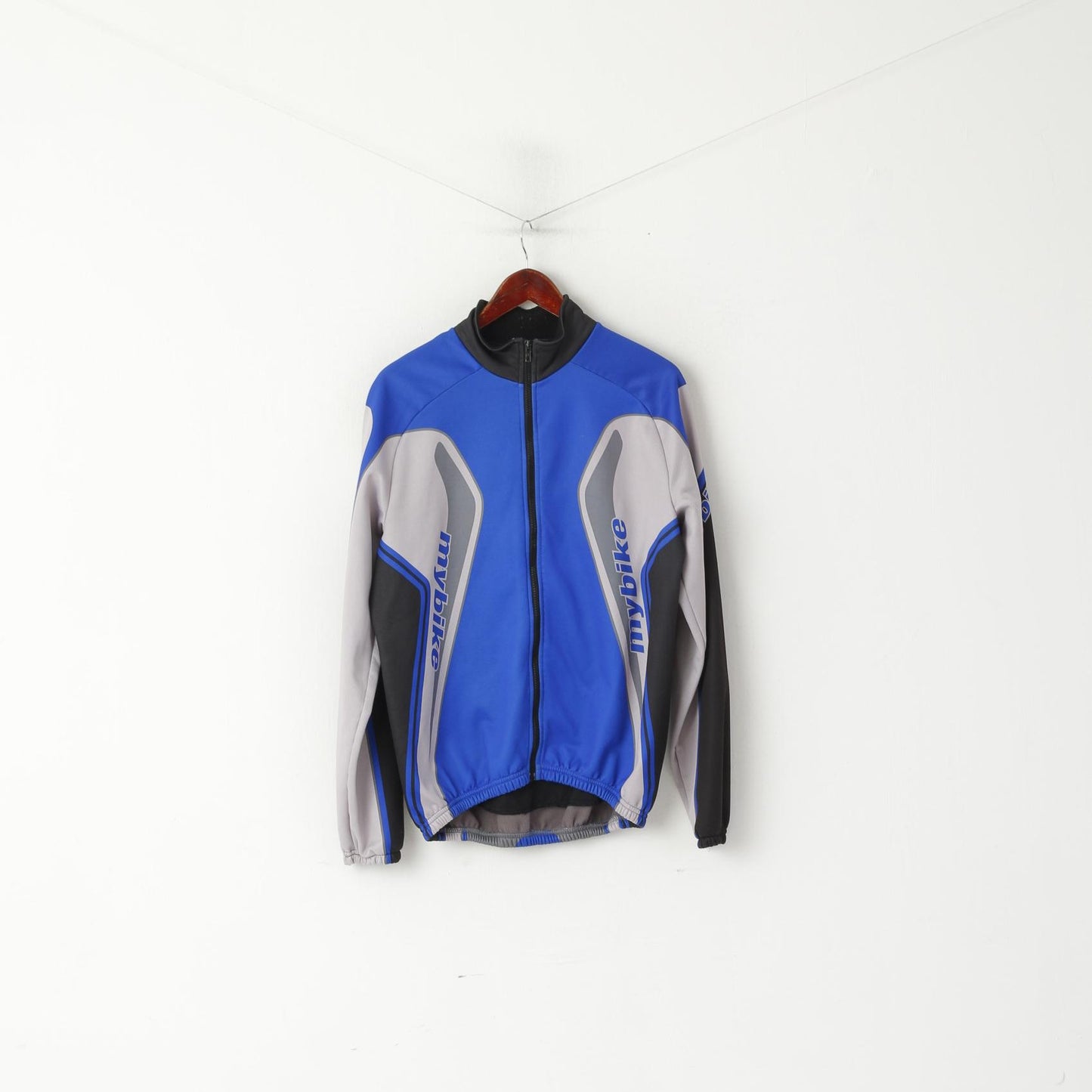 My Bike Men L Jacket Blue Cycling Zip Up Windstopper Marilena Model Top