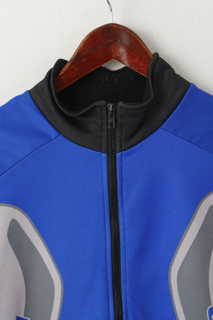 My Bike Men L Jacket Blue Cycling Zip Up Windstopper Marilena Model Top