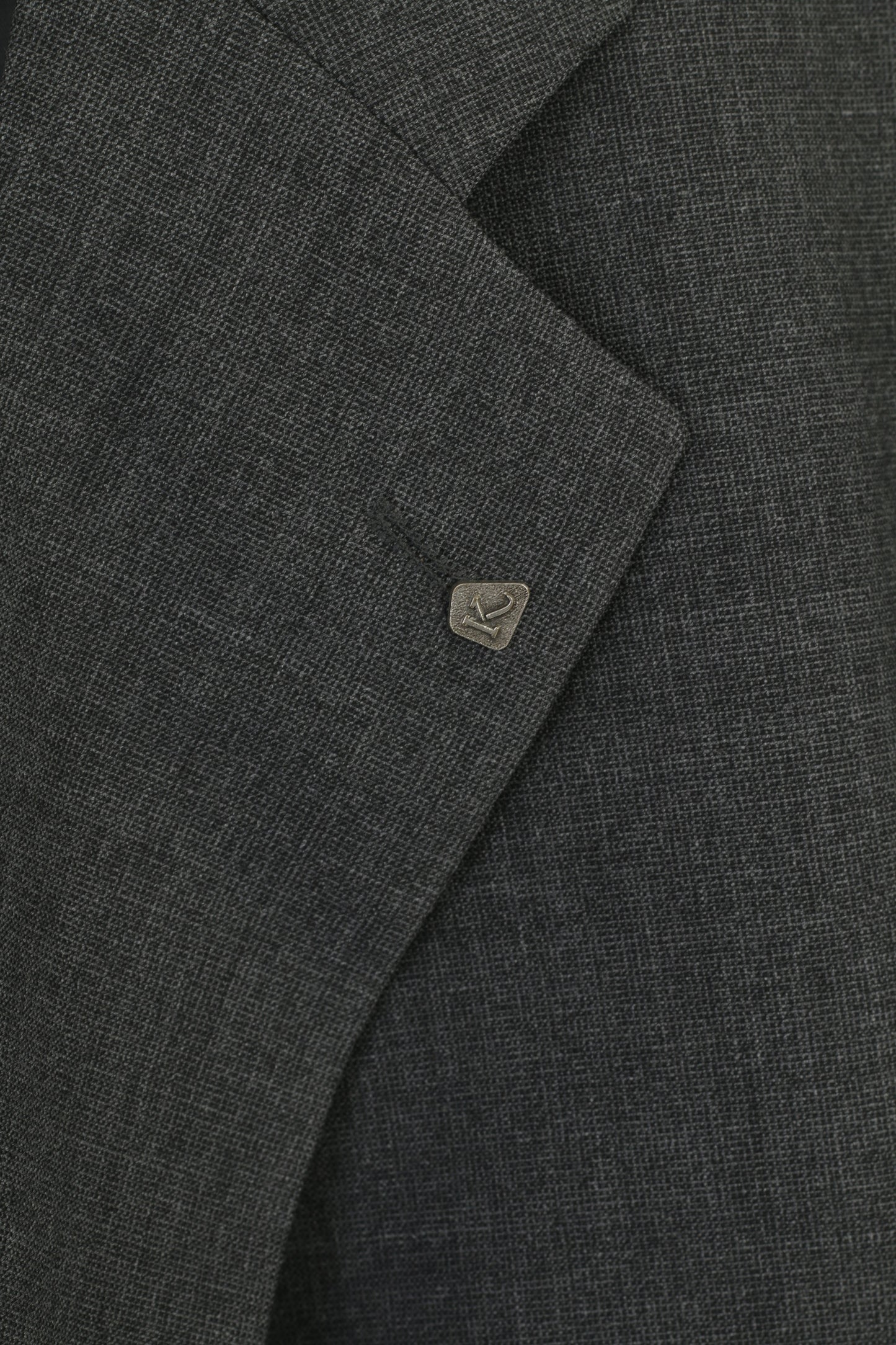 KLOTZ Uomo 59 XXL Blazer Grigio Misto Lana Gutco Germany Giacca monopetto