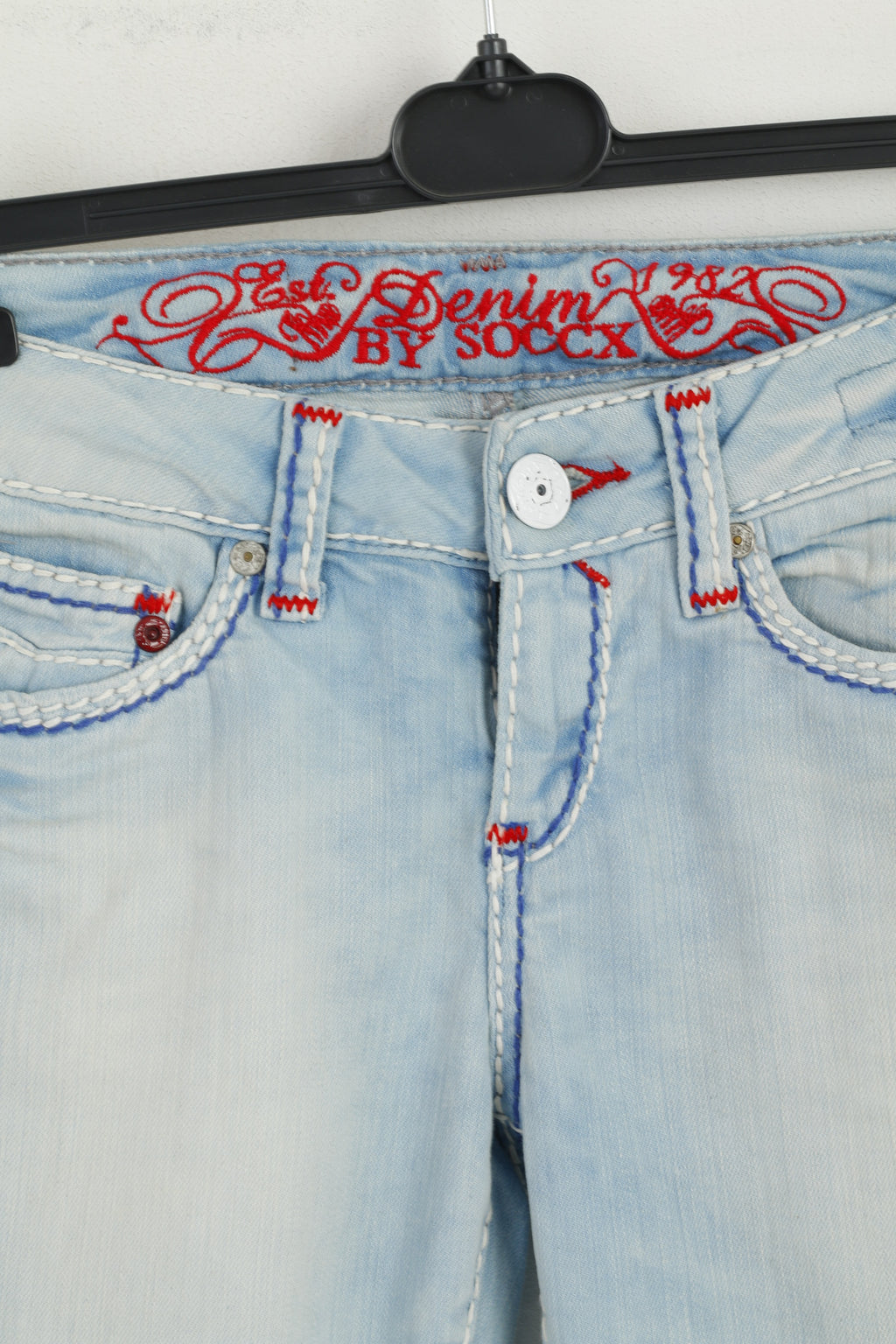 Denim By Soccx Women 26 Shorts Light Blue Denim Cotton Stretch Summer