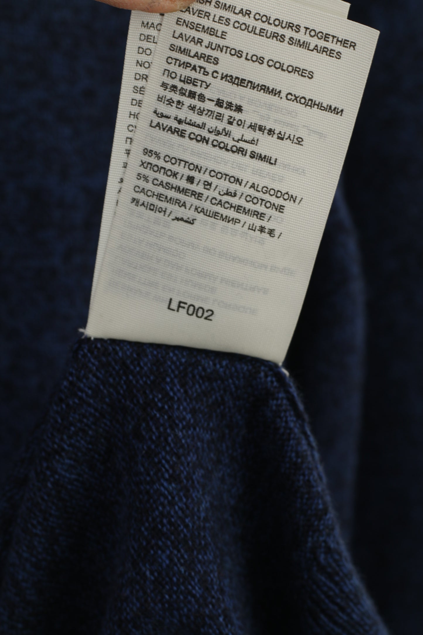 Maglione da uomo Superdry in misto cotone misto cashmere blu con scollo a V morbido maglione vintage