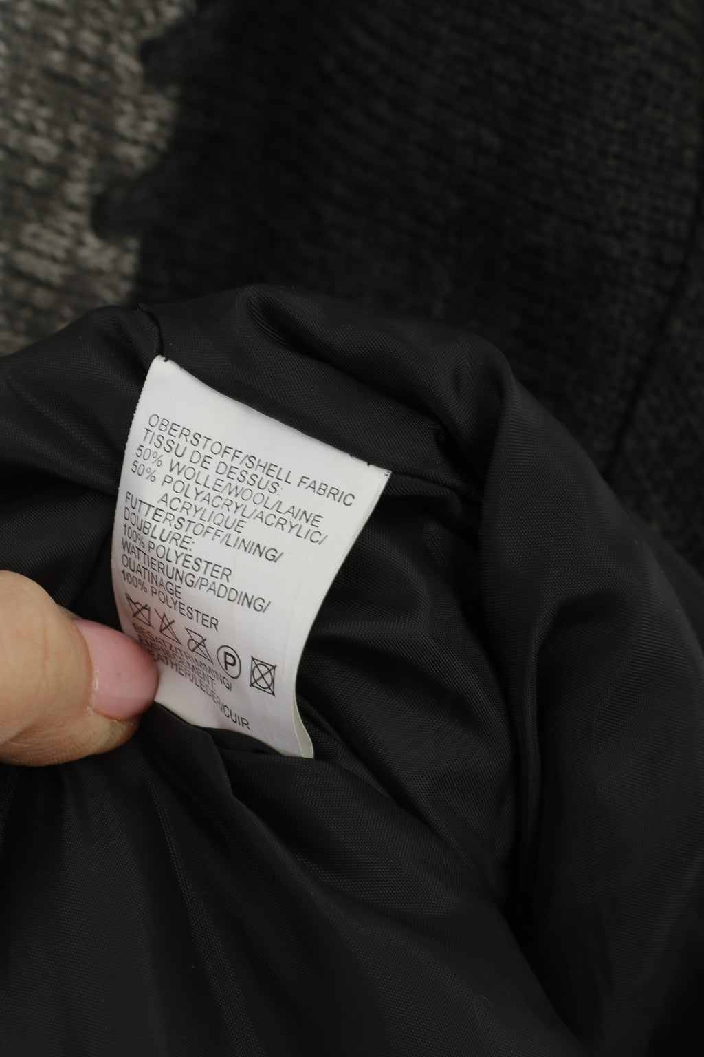 vintage Hommes 46 56 XXL Cardigan Gris Laine Rembourré Lourd Boutons Détaillés Pull