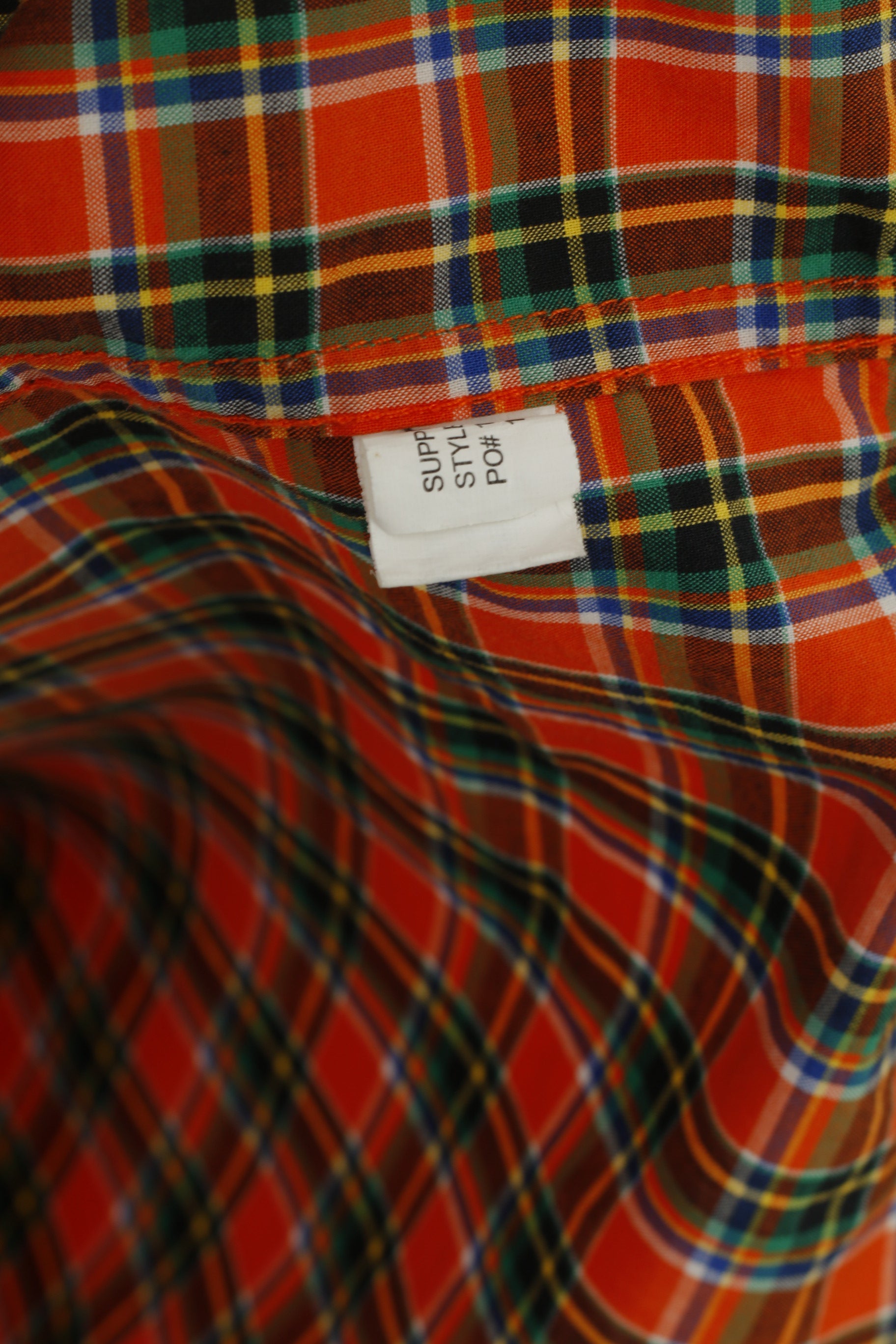 Ralph Lauren Chemise décontractée pour garçon L (14-16 ans) Haut à manches longues en coton à carreaux orange