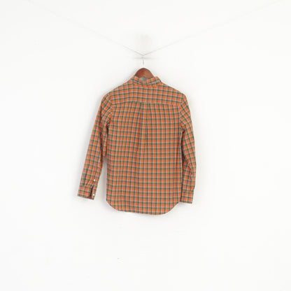 Ralph Lauren Camicia casual da ragazzo L (14-16 anni) Top a maniche lunghe in cotone a quadri arancione