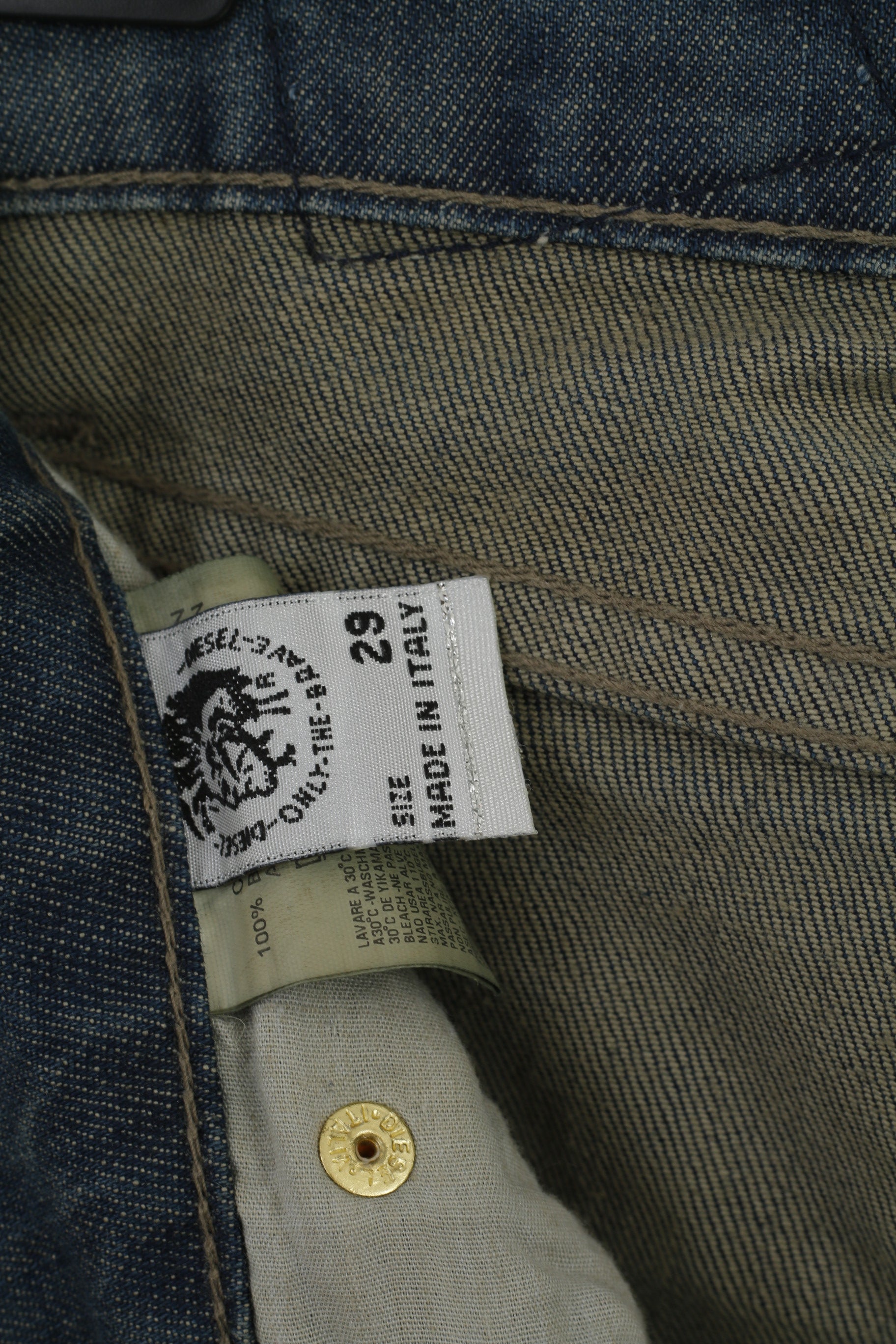 Diesel Industry Women 29 Jeans Trousers Navy Denim Cotton Italy Classic Pants