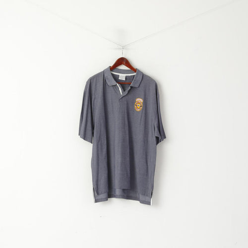 Camp David Hommes XL Polo Coton Marine Newcastle Brown Ale Beer Logo Haut