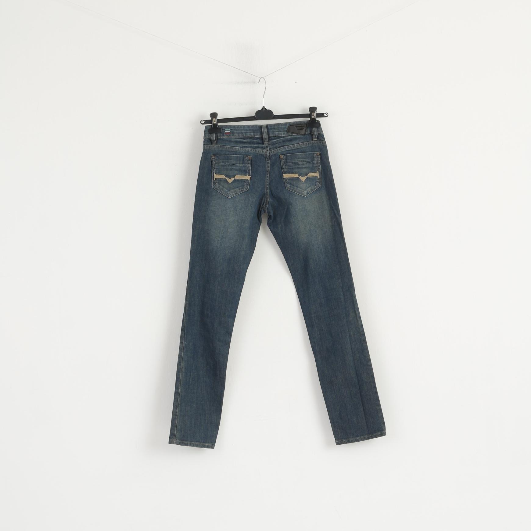 Diesel Industry Women 29 Jeans Trousers Navy Denim Cotton Italy Classic Pants