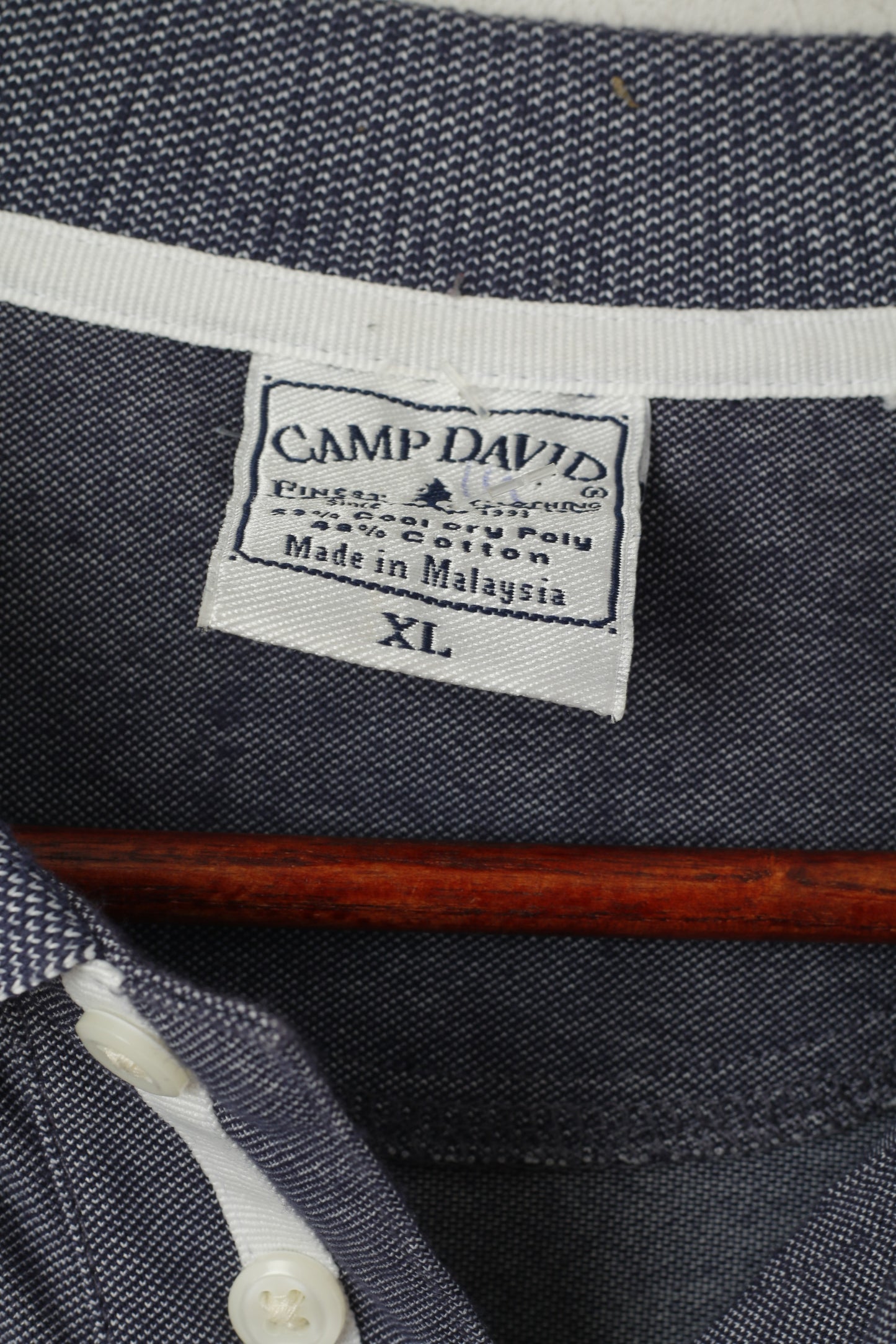 Camp David Men XL Polo Shirt Navy Cotton Newcastle Brown Ale Beer Logo Top