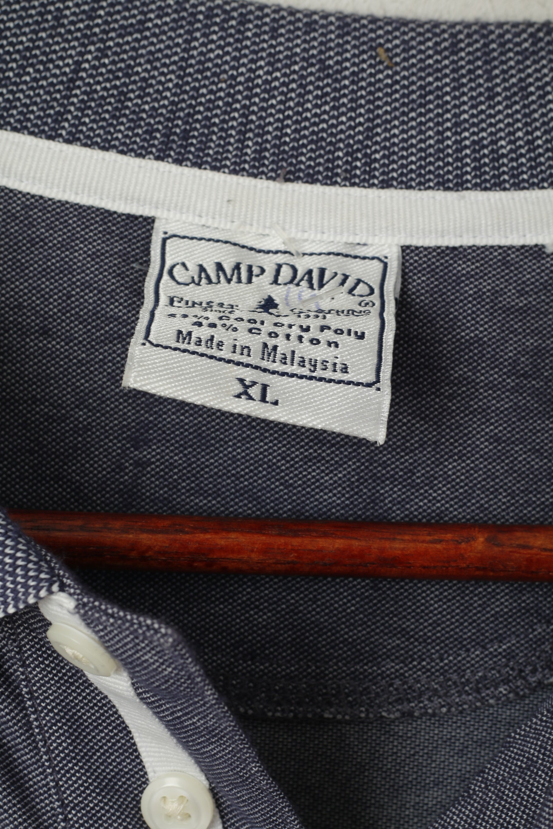Camp David Men XL Polo Shirt Navy Cotton Newcastle Brown Ale Beer Logo Top