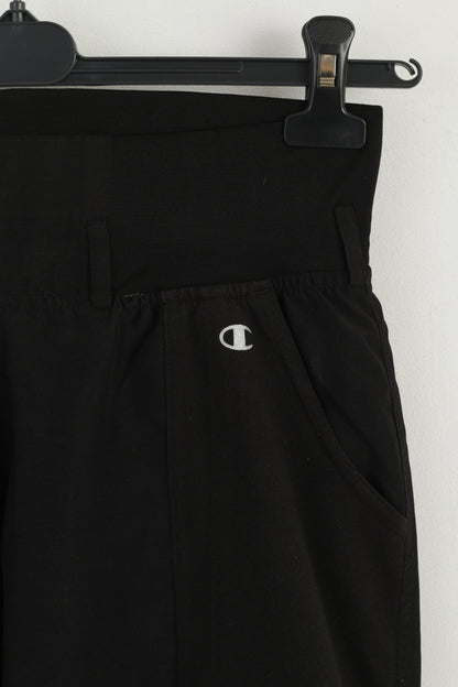 Champion Pantalon Femme Noir Sportswear Taille Élastique Pantalon Décontracté