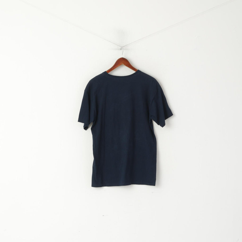 TeeFury Men M T- Shirt Navy Cotton Graphic Police Public Call Box Funny Top