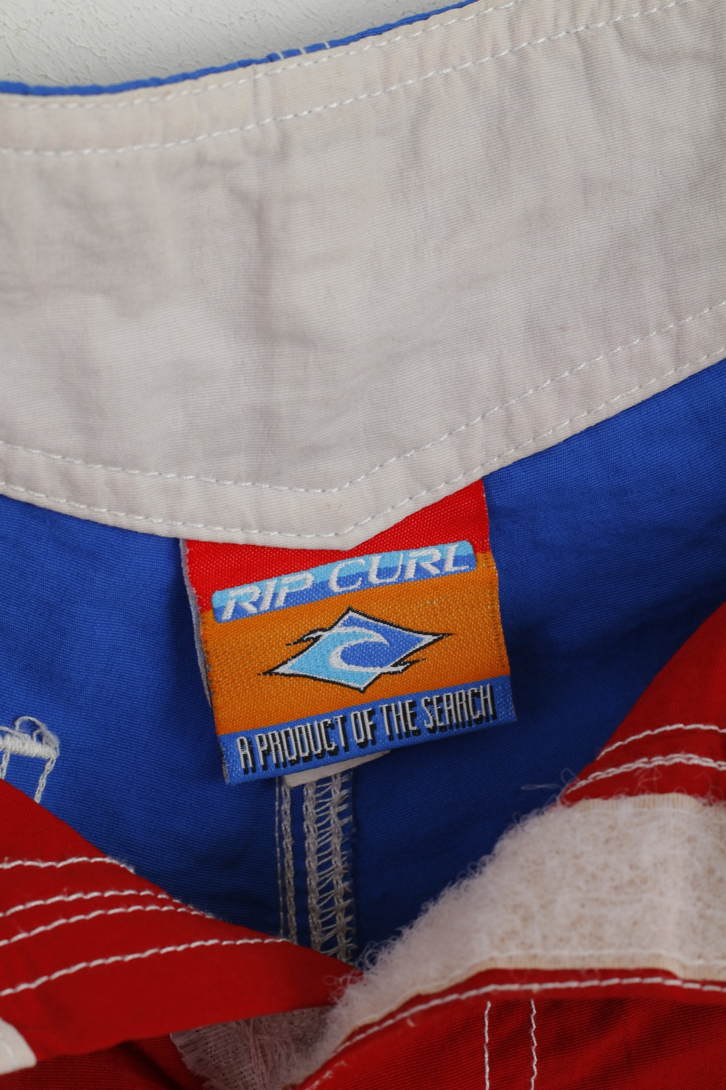 Rip Curl Men 46 XL Shorts Rouge Bleu Nylon Sur Board Maillots De Bain