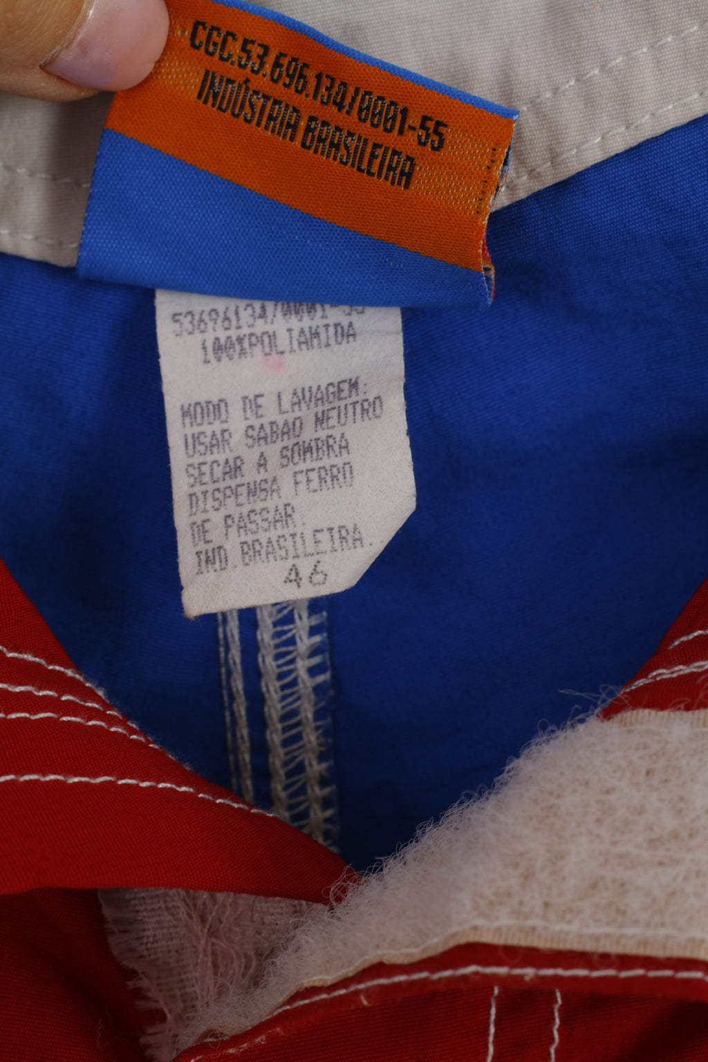 Rip Curl Men 46 XL Pantaloncini Rosso Blu Nylon Sur Board Costumi da bagno