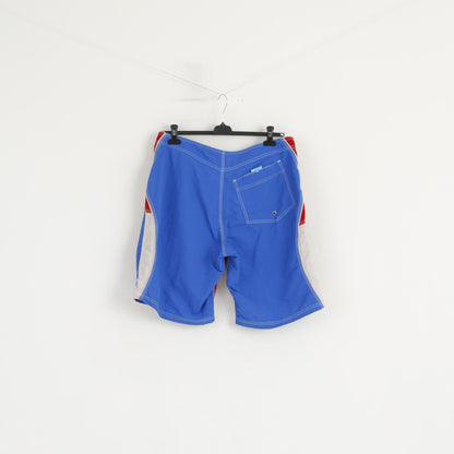 Rip Curl Men 46 XL Shorts Rouge Bleu Nylon Sur Board Maillots De Bain