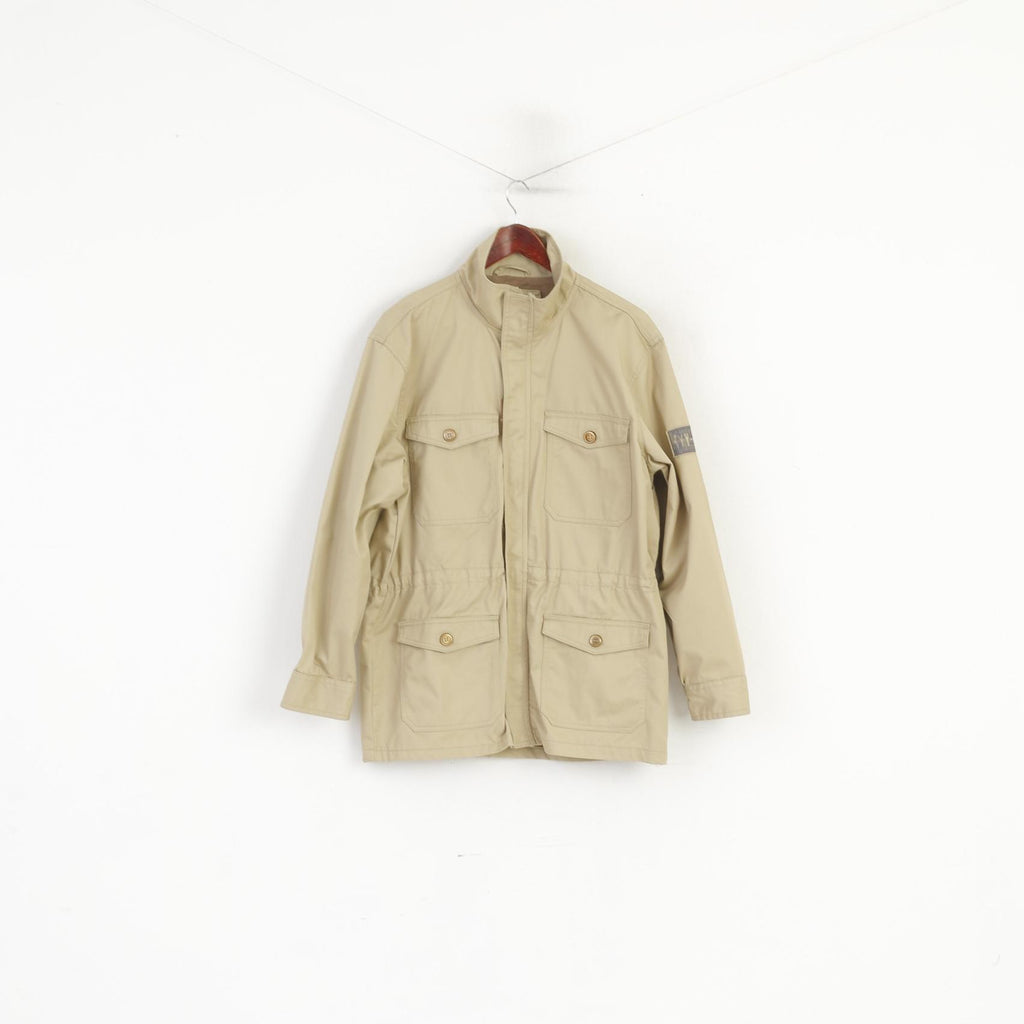 Atlas For Men M Veste Beige Outdoor Comfort Zip Up Léger Multi Poche Haut