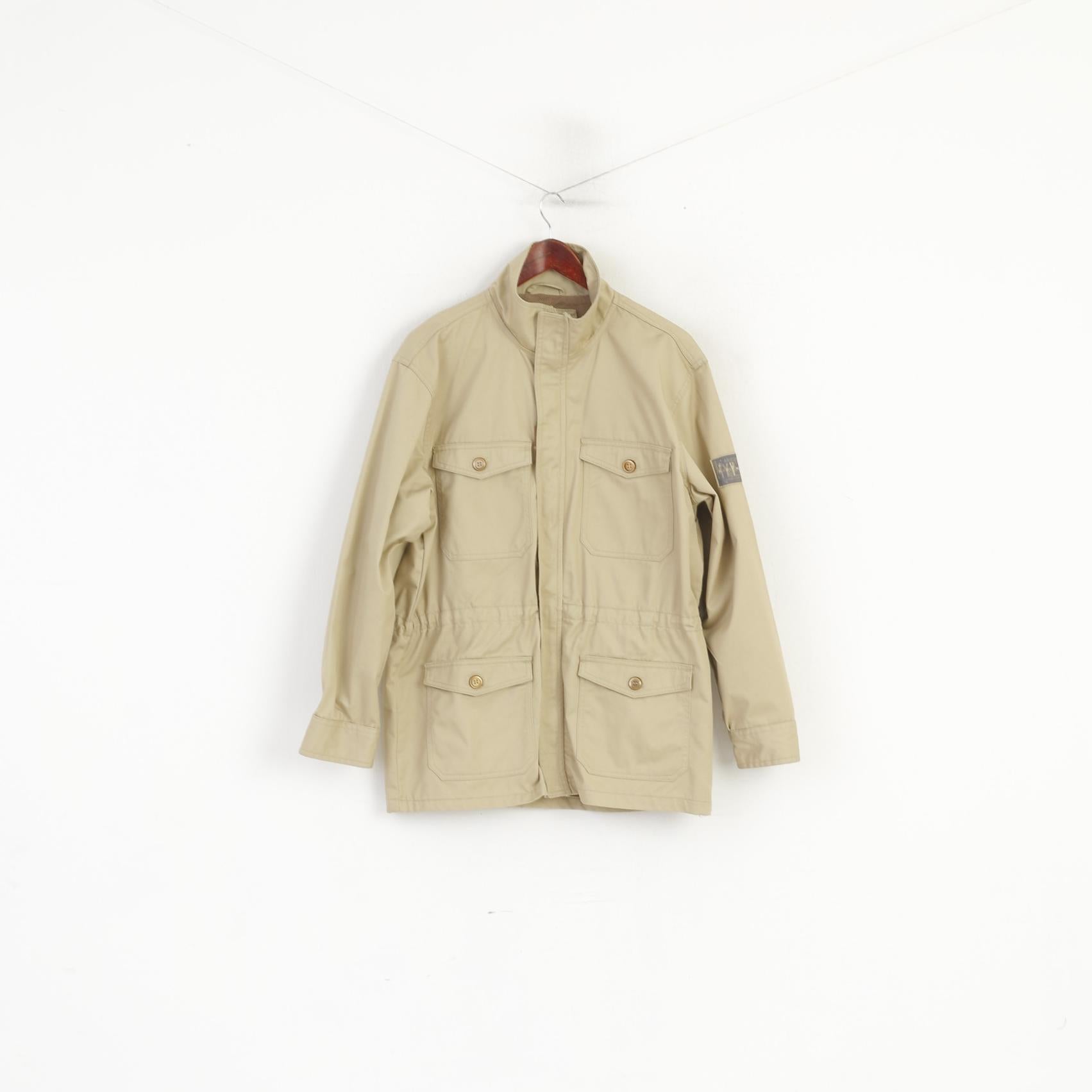 Atlas For Men M Veste Beige Outdoor Comfort Zip Up Léger Multi Poche Haut