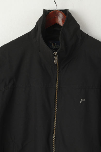Peak Performance Men XL Jacket Black Nylon Waterproof Full Zipper Casual Top