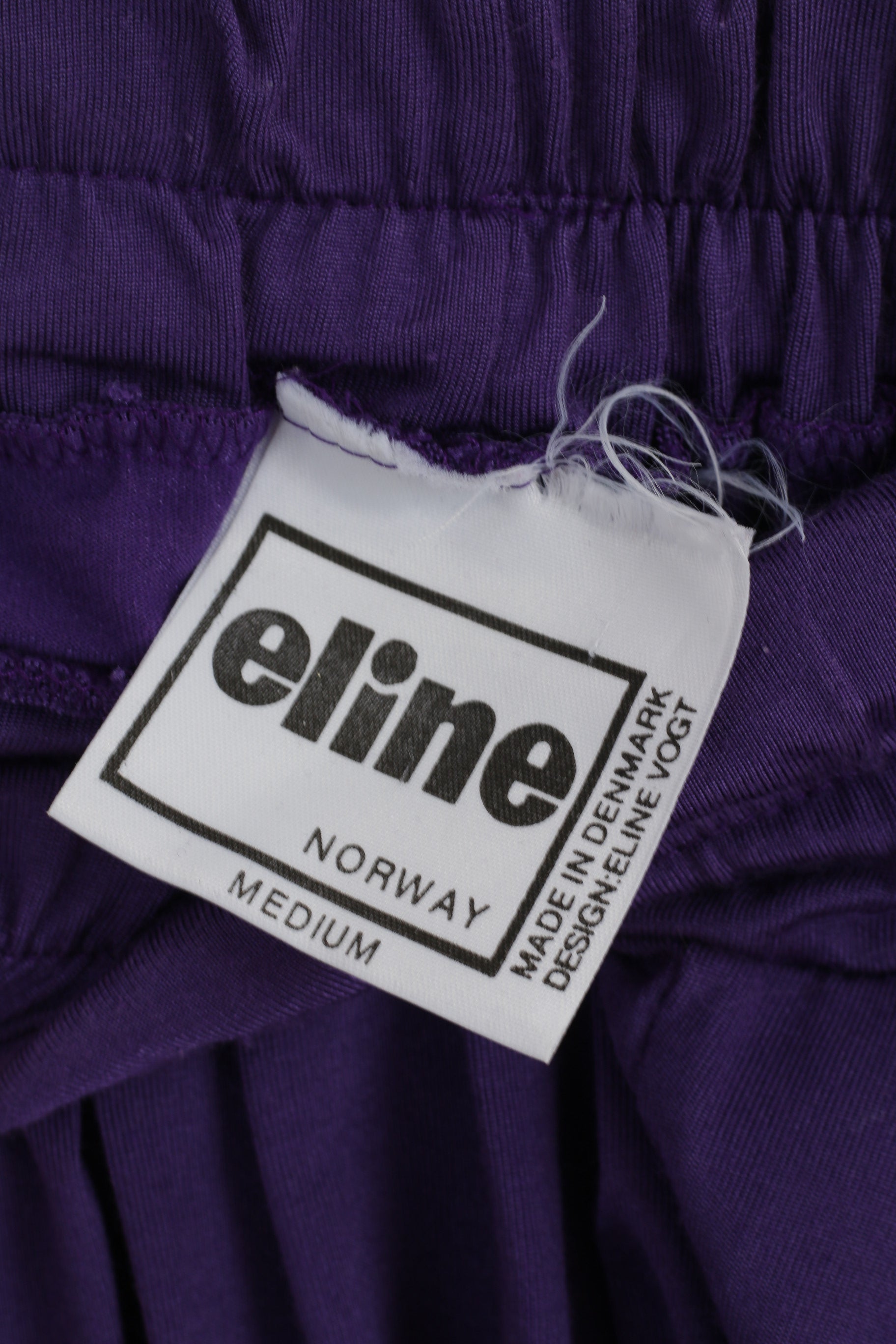 Eline Norawy Women M (S) Trousers Purple Cotton Tactel Classic High Waist Pants