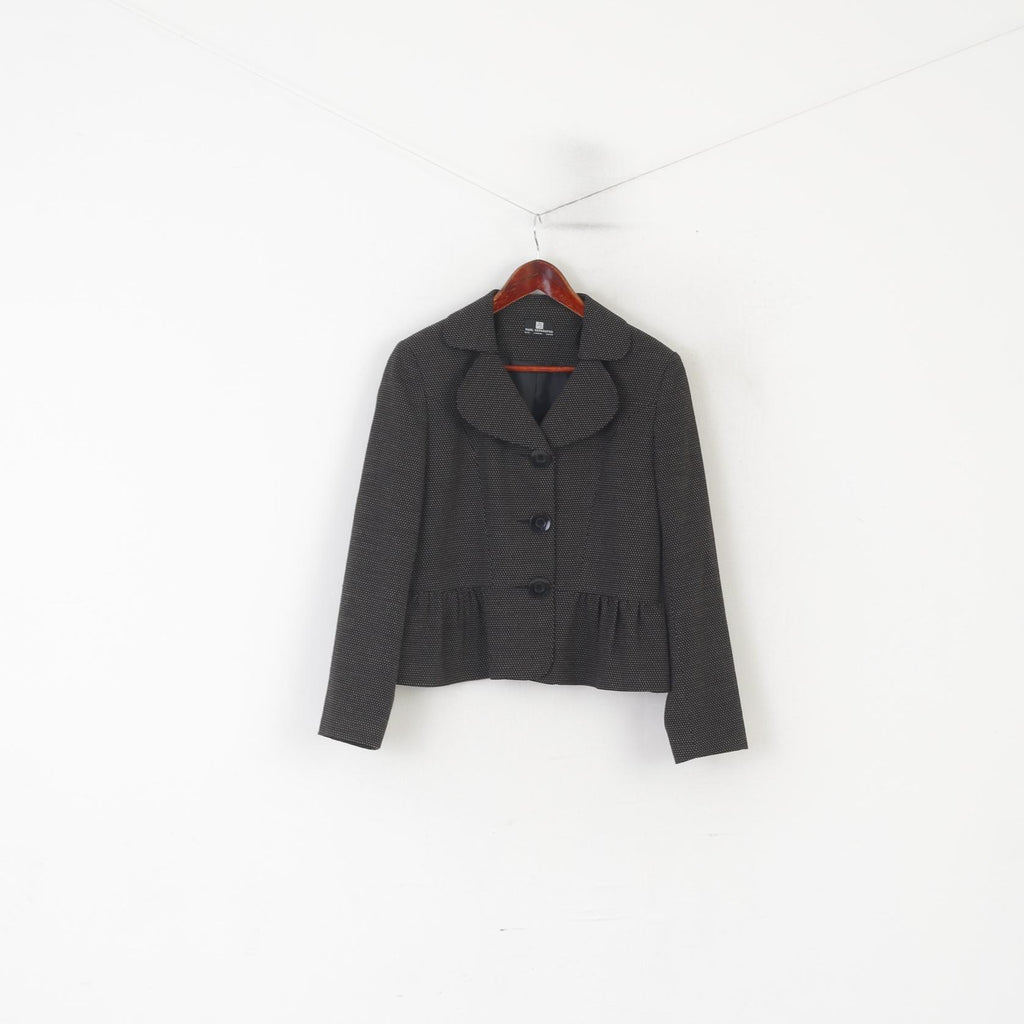 Paul Separates London Women 12 40 Blazer Giacca corta vintage retrò nera