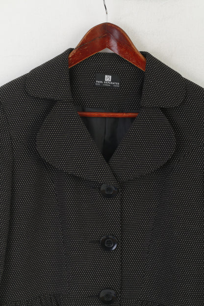 Paul Separates London Women 12 40 Blazer Black Vintage Retro Cropped Jacket