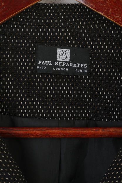 Paul Separates London Women 12 40 Blazer Black Vintage Retro Cropped Jacket