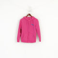 Puma Women 16 M Sweatshirt Pink Cotton Zip Up Sportswear Hooded Sport Top