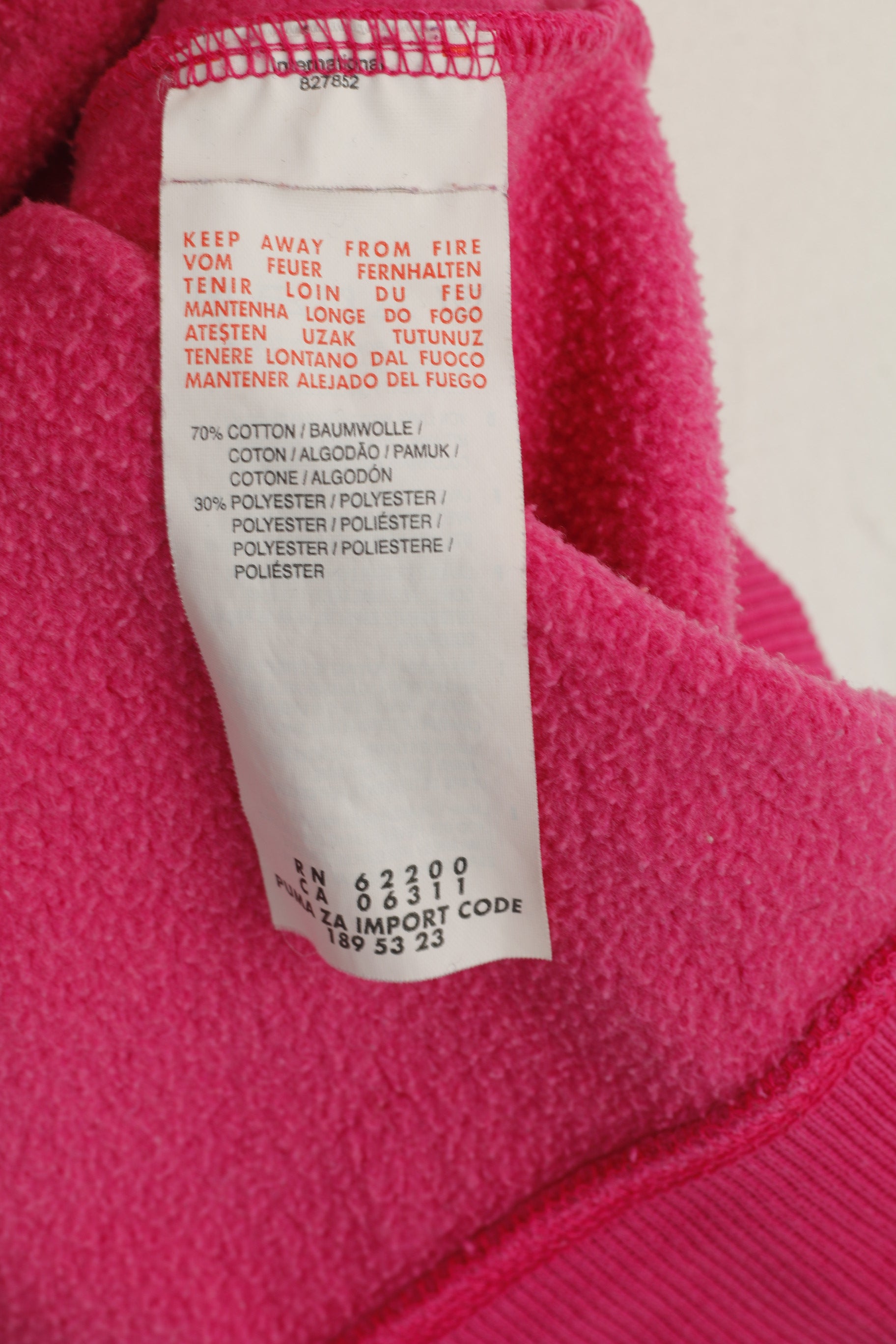 Felpa Puma Donna 16 M Felpa sportiva con cappuccio con zip in cotone rosa