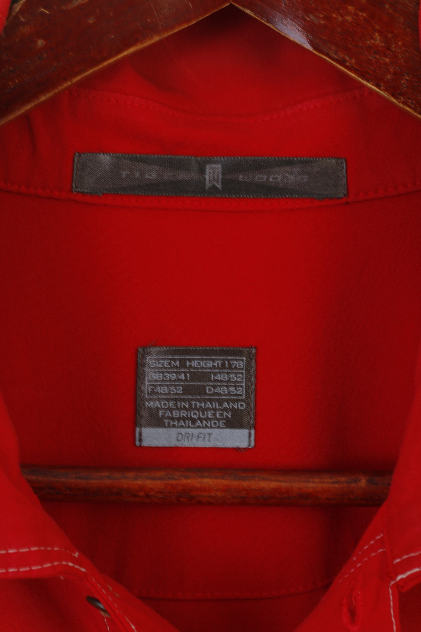Nike Tiger Woods Men M Polo Shirt Red Sportswear Golf Jersey Vintage Top