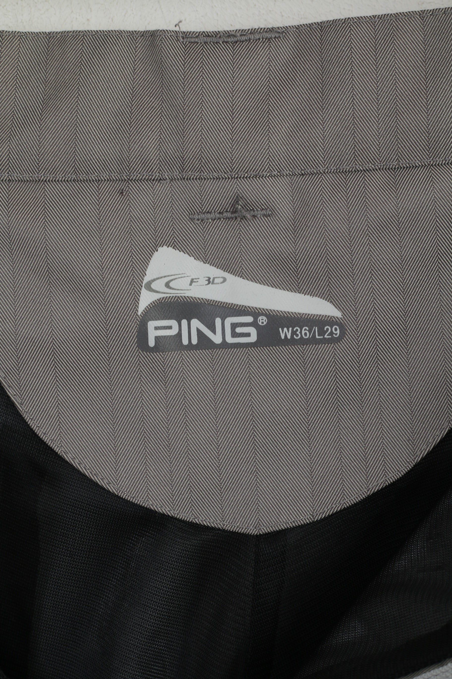 Ping Men W 36 L 29 Trousers Gray Striped Golf F3D Classic Straight Leg Pants