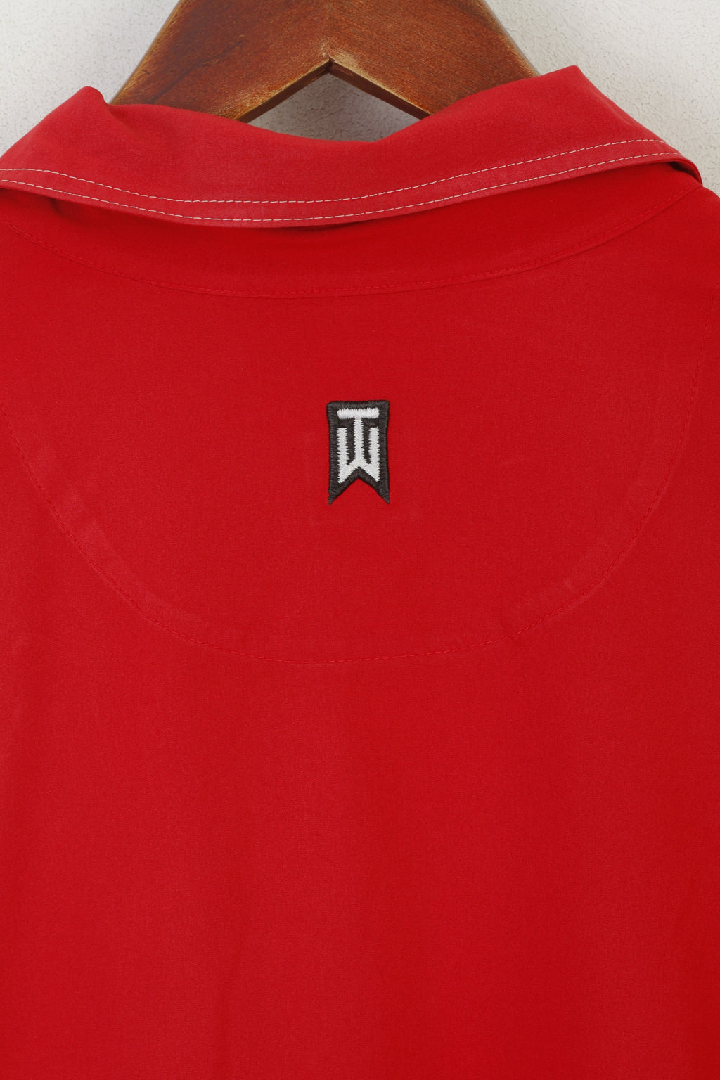 Nike Tiger Woods Men M Polo Shirt Red Sportswear Golf Jersey Vintage Top
