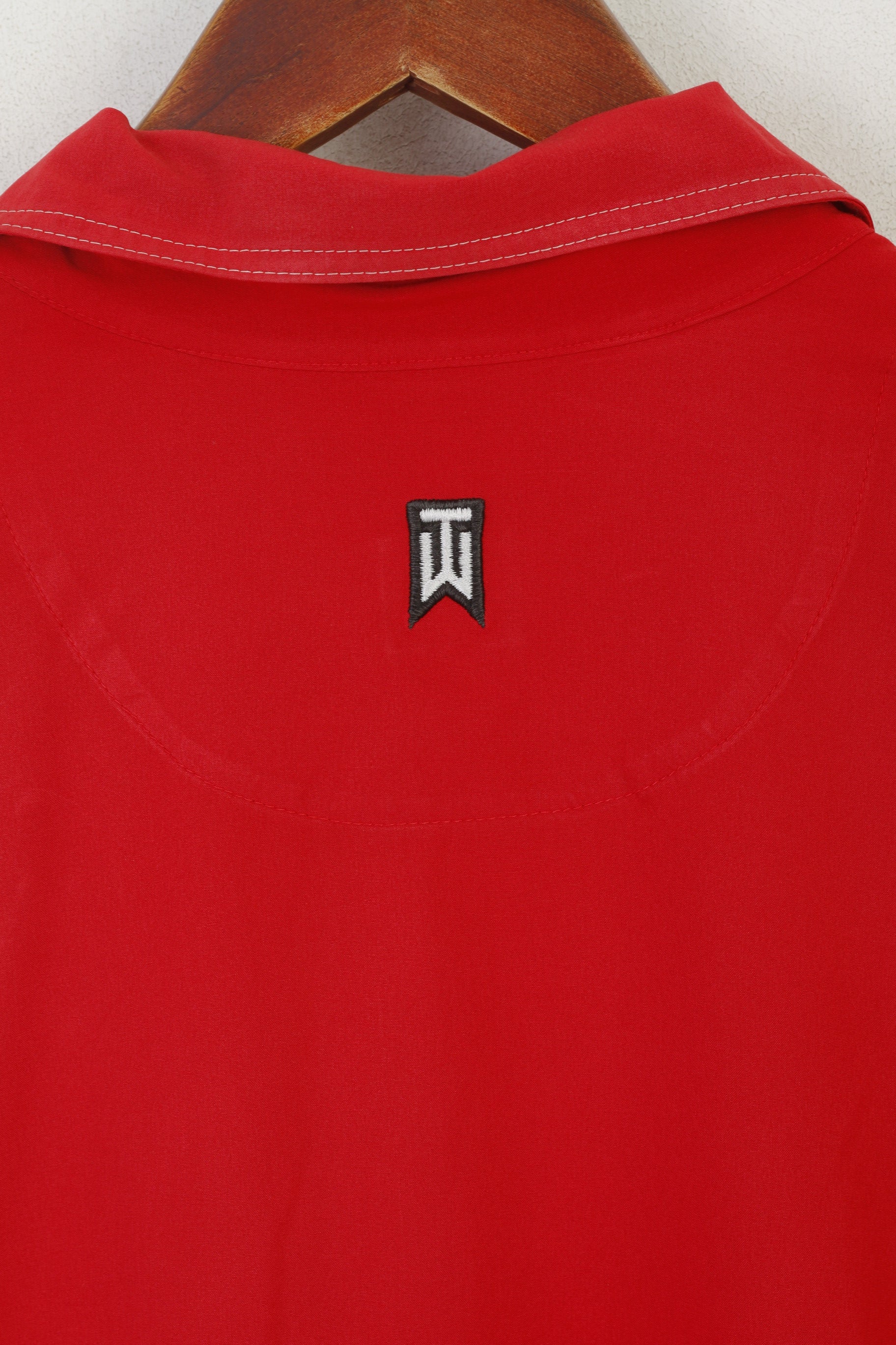 Nike Tiger Woods Hommes M Polo Rouge Sportswear Golf Jersey Vintage Top