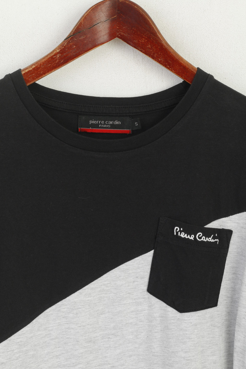 Pierre Cardin Paris chemise femme noir coton poche Logo haut classique