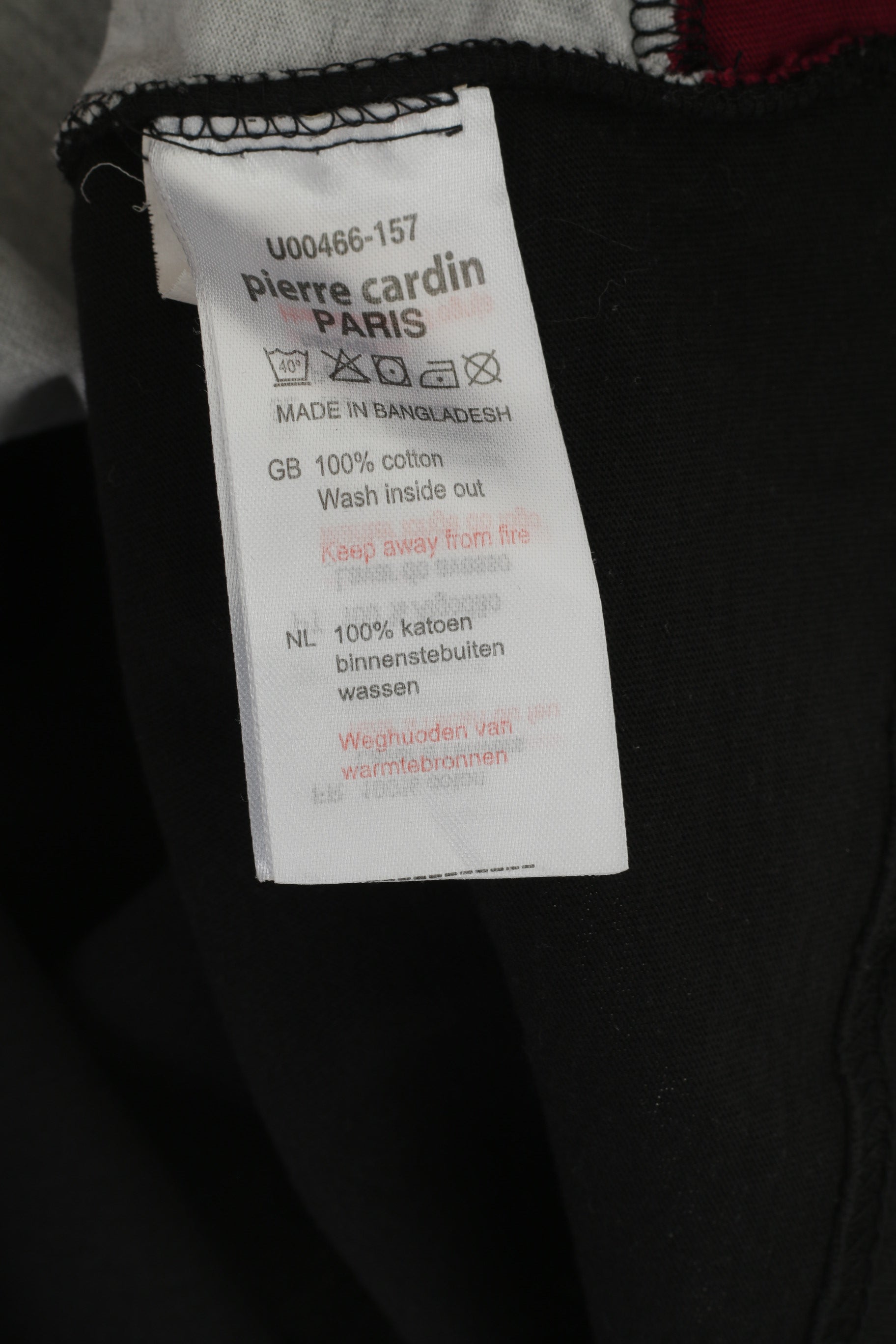 Pierre Cardin Paris chemise femme noir coton poche Logo haut classique