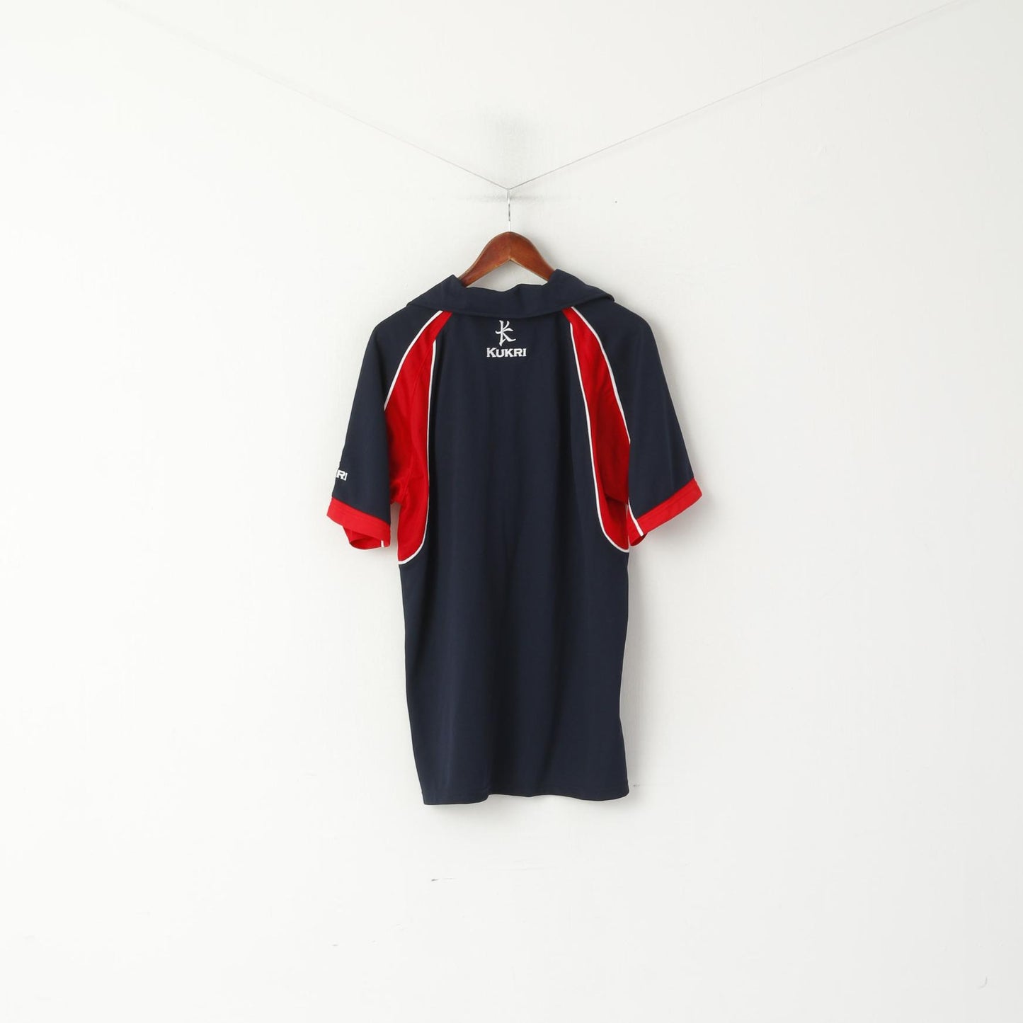 Nouveau Kukri Hommes XL Polo Marine Angleterre Cricket Sixes Hong Kong Jersey Top