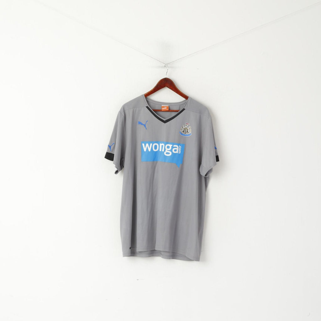 Puma NUFC Men XL Shirt Grey Newcastle United Football Club Sport Jersey Top