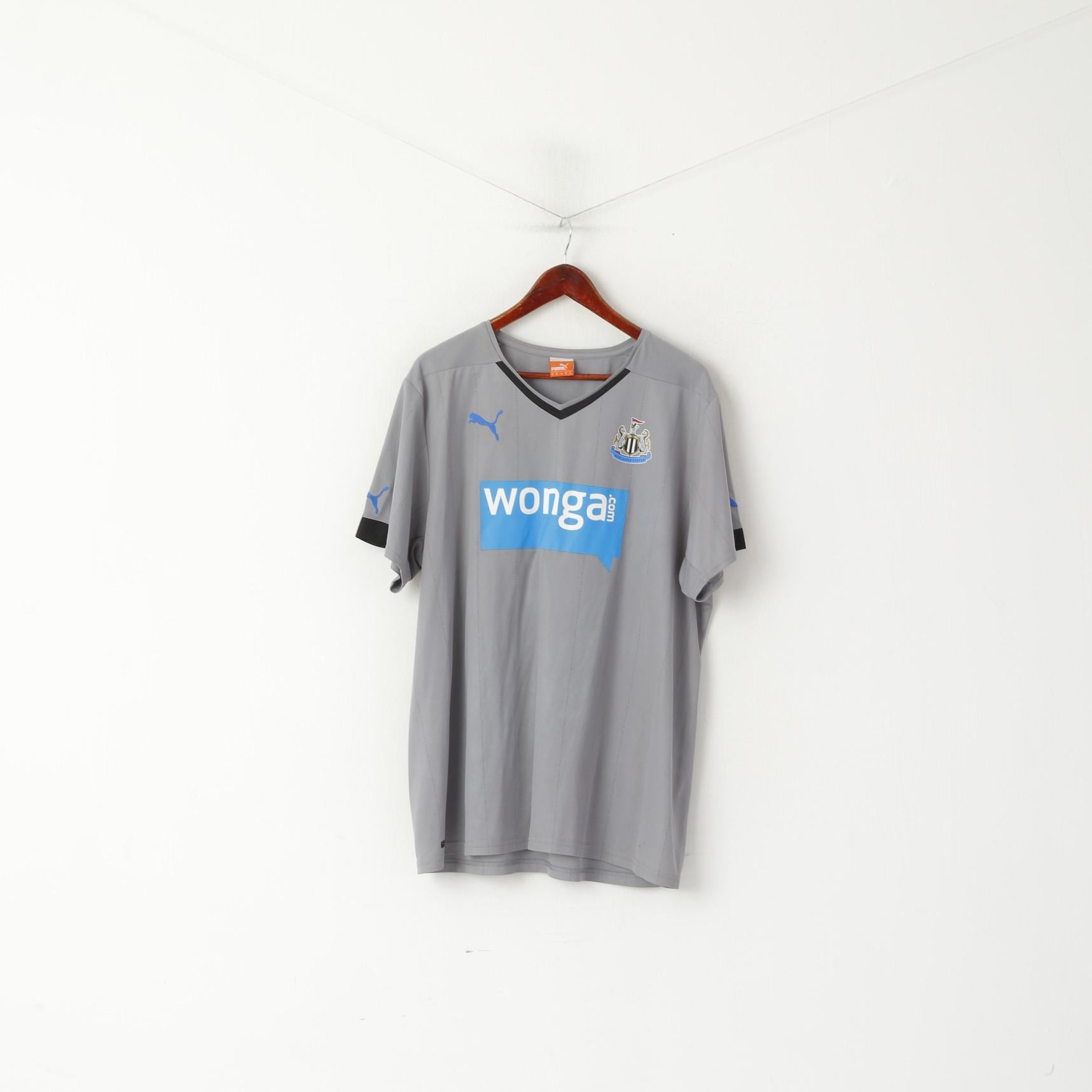 Puma NUFC Men XL Shirt Grey Newcastle United Football Club Sport Jersey Top