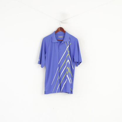 Polo da uomo L della collezione PING blu Golf Sportswear Shiny Classic Fit Top