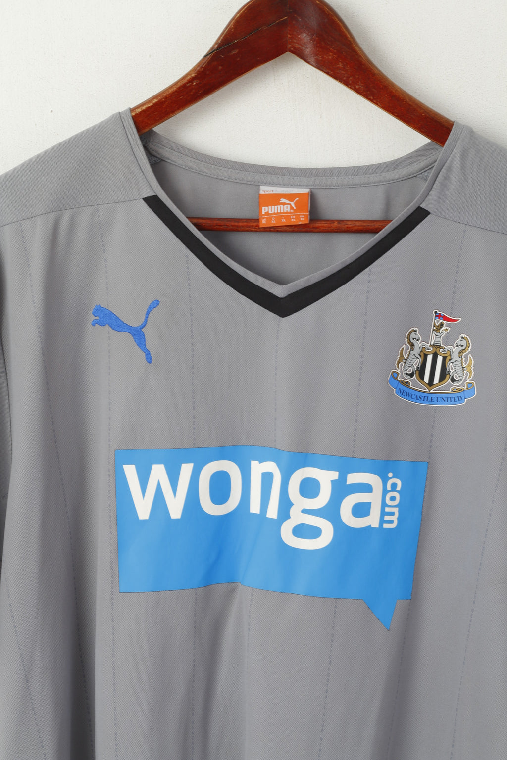 Puma NUFC Men XL Shirt Grey Newcastle United Football Club Sport Jersey Top