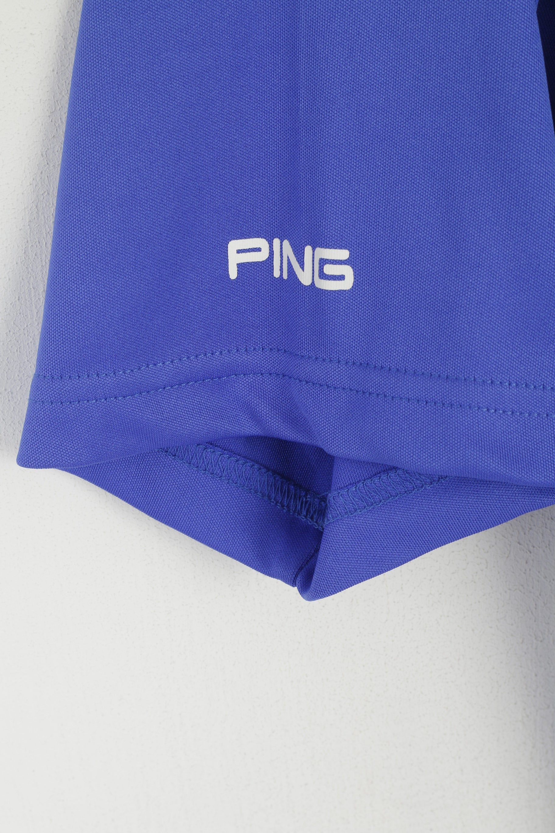 PING Collection Homme L Polo Bleu Golf Sportswear Brillant Coupe Classique Haut