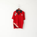 La Martina Men XXL Polo Shirt Red Cotton Polo Argentino #3 Short Sleeve Top